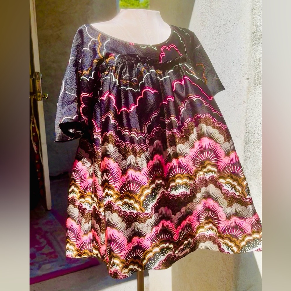 Manoush France Brilliant Silk Tunic or Dress, Babydoll Style